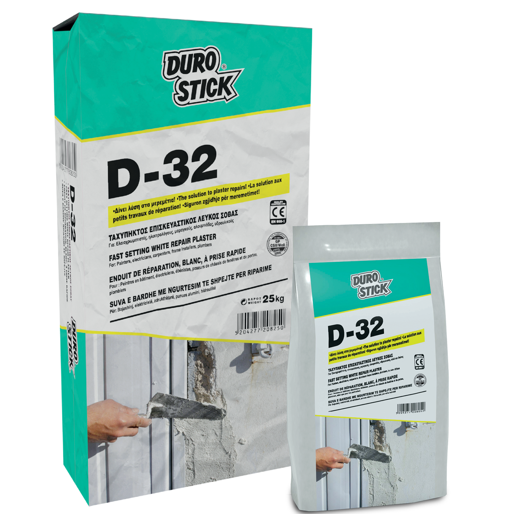 DUROSTICK D-32 5Kg ΤΑΧΥΠΗΚΤΟΣ ΛΕΥΚΟΣ ΕΠΙΣΚΕΥΑΣΤΙΚΟΣ ΣΟΒΑΣ - 