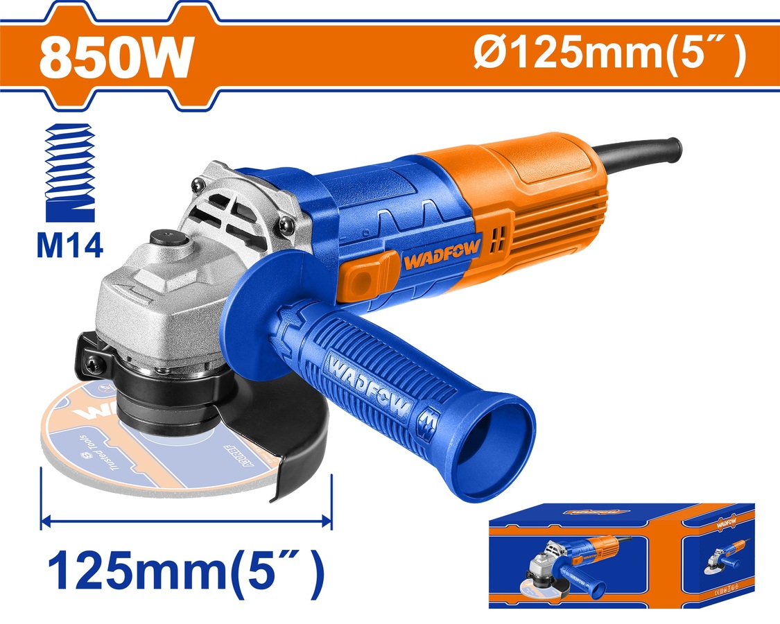 WADFOW ΓΩΝΙΑΚΟΣ ΤΡΟΧΟΣ 850W / 125mm (WAG15851) - 