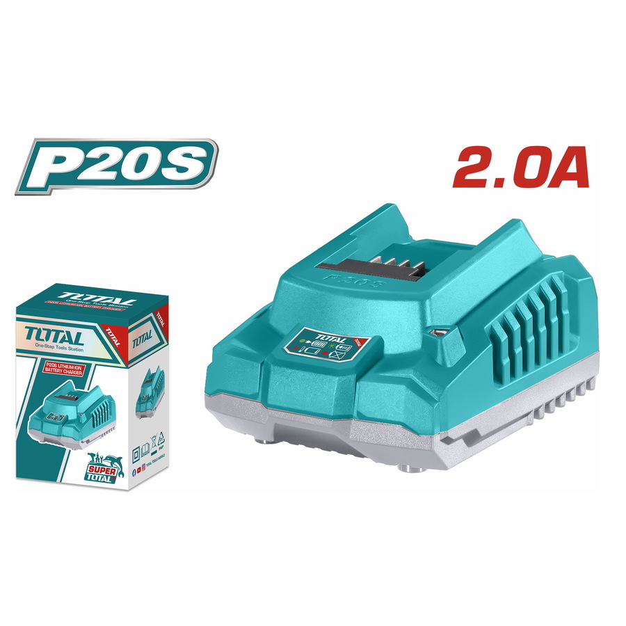 TOTAL ΕΠΑΓΓ. ΦΟΡΤΙΣΤΗΣ 2Α ΓΙΑ ΜΠΑΤΑΡΙΕΣ Li-ion 20V (TFCLI2001E) - 