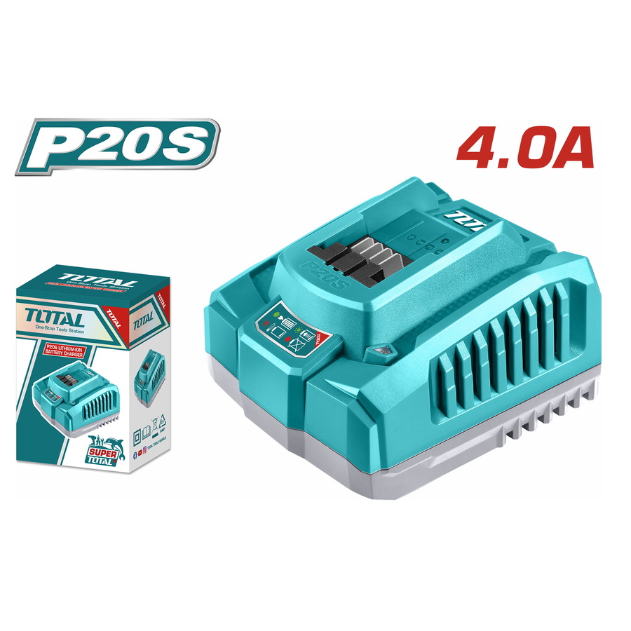 TOTAL ΕΠΑΓΓ. ΤΑΧΥΦΟΡΤΙΣΤΗΣ 4A ΓΙΑ ΜΠΑΤΑΡΙΕΣ Li-ion 20V (TFCLI20411) - 