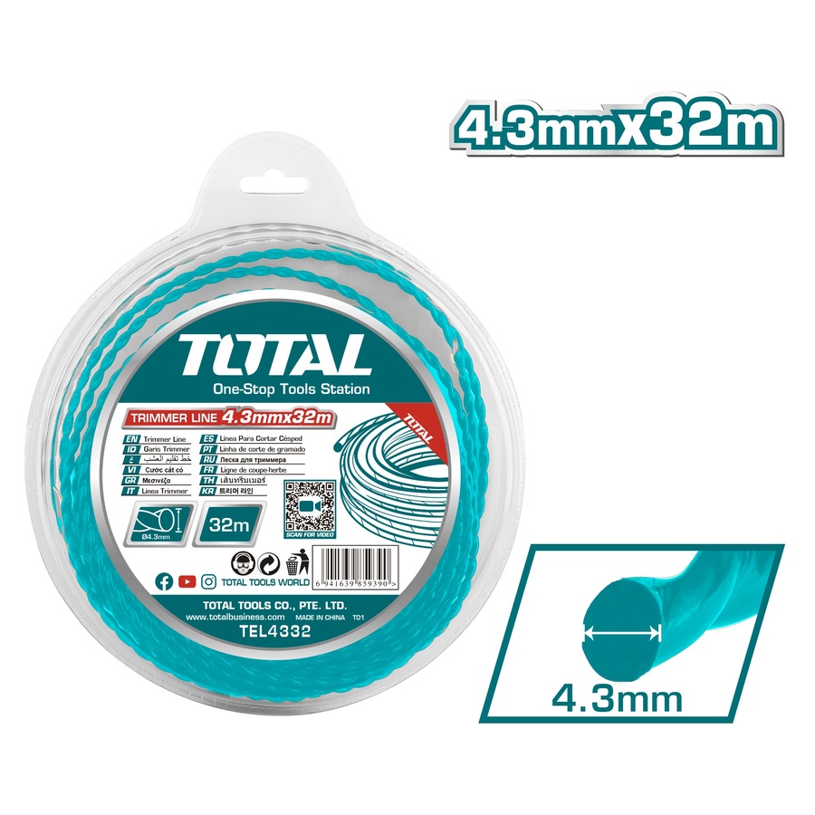 TOTAL ΜΕΣΙΝΕΖΑ ΕΛΙΚΟΕΙΔΗΣ 4.3mm - 32m (TEL4332) - 