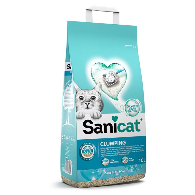 ΑΜΜΟΣ ΓΑΤΑΣ SANICAT CLUMPING ΣΑΠΟΥΝΙ ΜΑΣΣΑΛΙΑΣ 10LT - 
