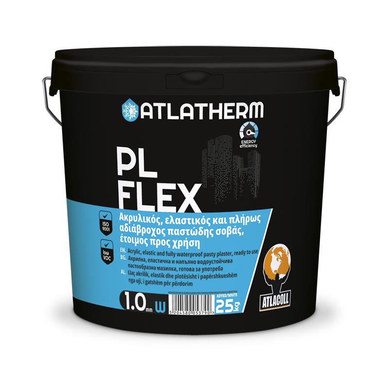 ATLACOLL ATLATHERM PL FLEX 100% ΑΚΡΥΛΙΚΟΣ ΕΛΑΣΤΙΚΟΣ ΑΔΙΑΒΡΟΧΟΣ ΠΑΣΤΩΔΗΣ ΣΟΒΑΣ ΤΕΛΙΚΗΣ ΣΤΡΩΣΗΣ 25KG - 