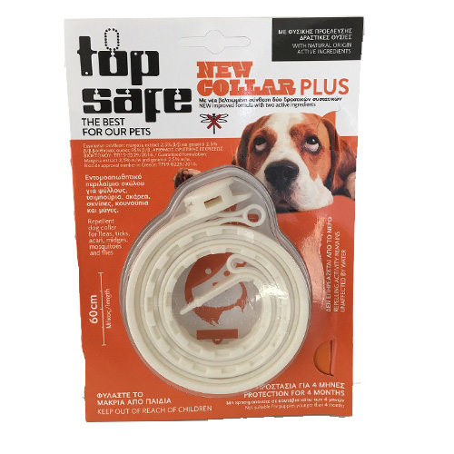 TOP SAFE ΑΝΤΙΠΑΡΑΣΙΤΙΚΟ ΚΟΛΑΡΟ ΣΚΥΛΩΝ PLUS 60cm - 
