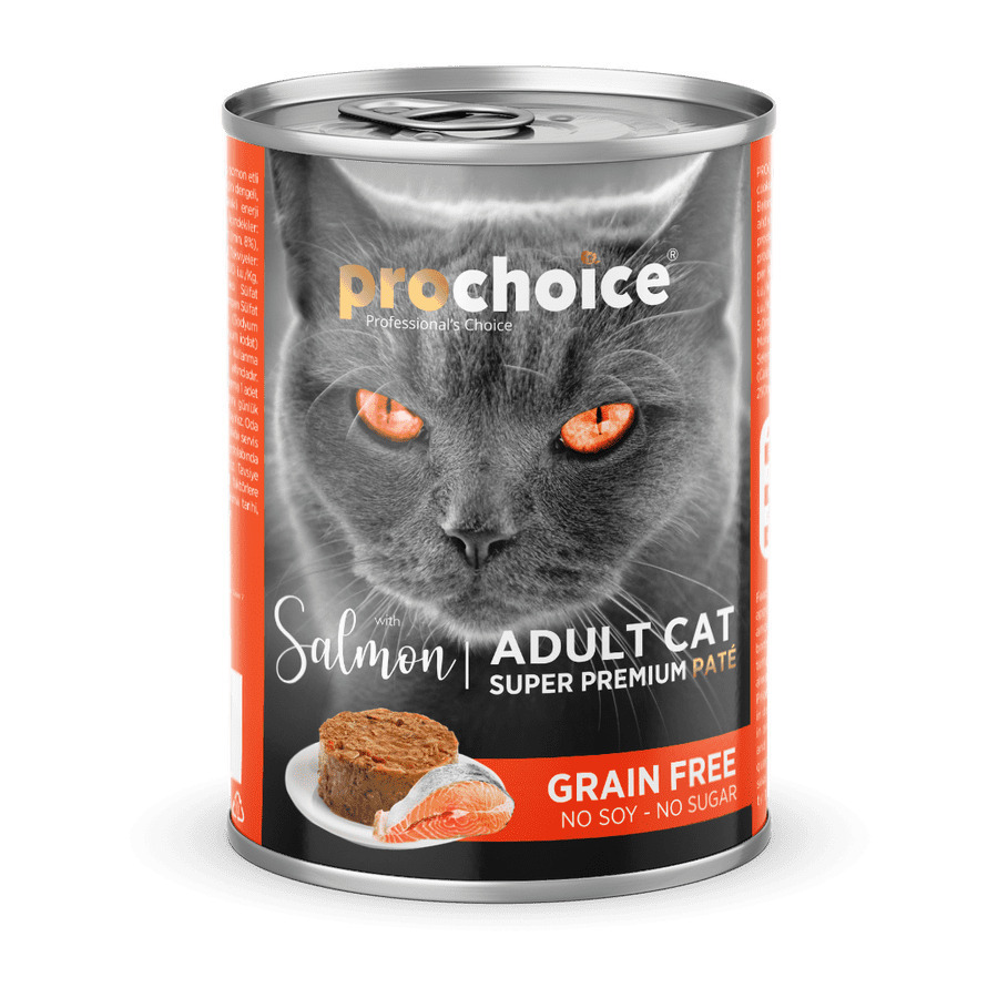PROCHOICE GRAIN FREE ΥΓΡΗ ΤΡΟΦΗ ΓΑΤΑΣ PATE STERILIZED SALMON 400gr - 4