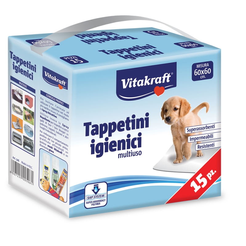 VITAKRAFT ΑΔΙΑΒΡΟΧΕΣ ΠΑΝΕΣ ΥΓΙΕΙΝΗΣ 60 Χ 60 15 TEMΑΧΙΩΝ - 