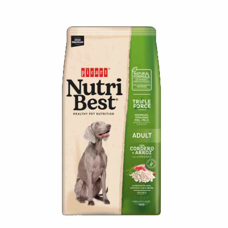 PICART NUTRIBEST ADULT LAMP & RICE 15KG - 