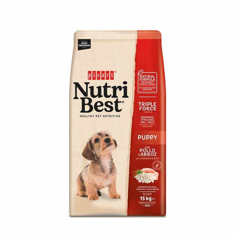 PICART NUTRIBEST PUPPY CHICKEN & RICE 15KG - 