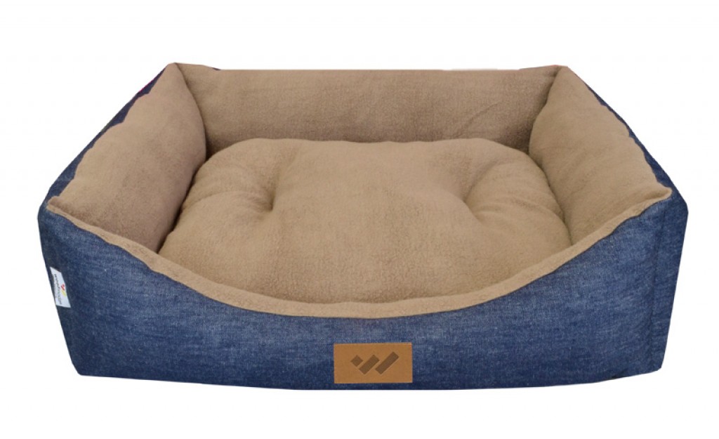 WOOFMODA ΚΑΝΑΠΕΣ ΚΡΕΒΑΤΙ ΣΚΥΛΟΥ-ΓΑΤΑΣ Μ912-1104 INDIGO-ΜΠΕΖ No2 40 Χ 45 Χ Υ20 CM -