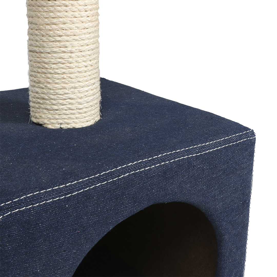 EBI ΟΝΥΧΟΔΡΟΜΙΟ ΓΑΤΑΣ "CLASSIC PALAZZO DENIM", 30 x 30 x 90cm - 2