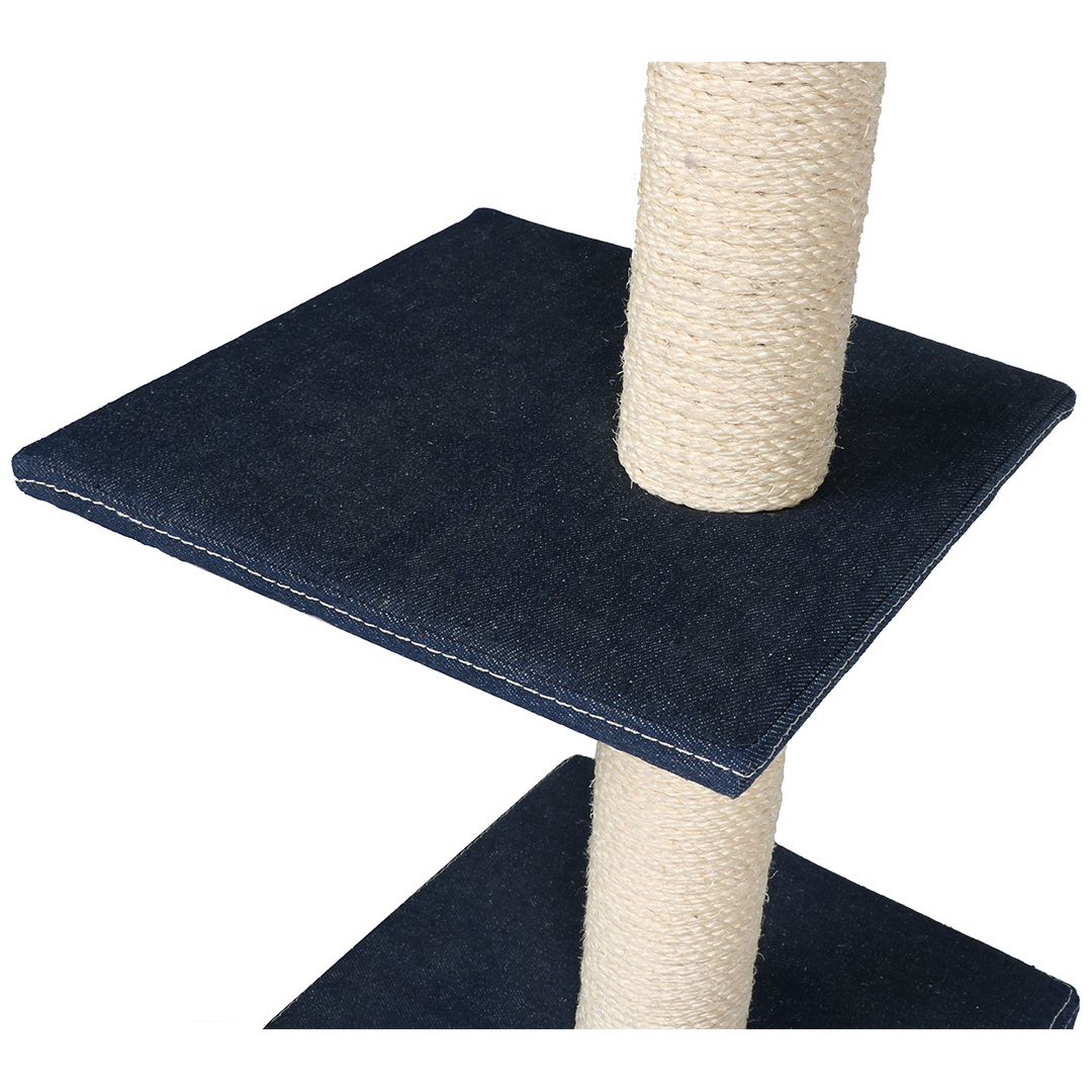 EBI ΟΝΥΧΟΔΡΟΜΙΟ ΓΑΤΑΣ "CLASSIC PALAZZO DENIM", 30 x 30 x 90cm - 4