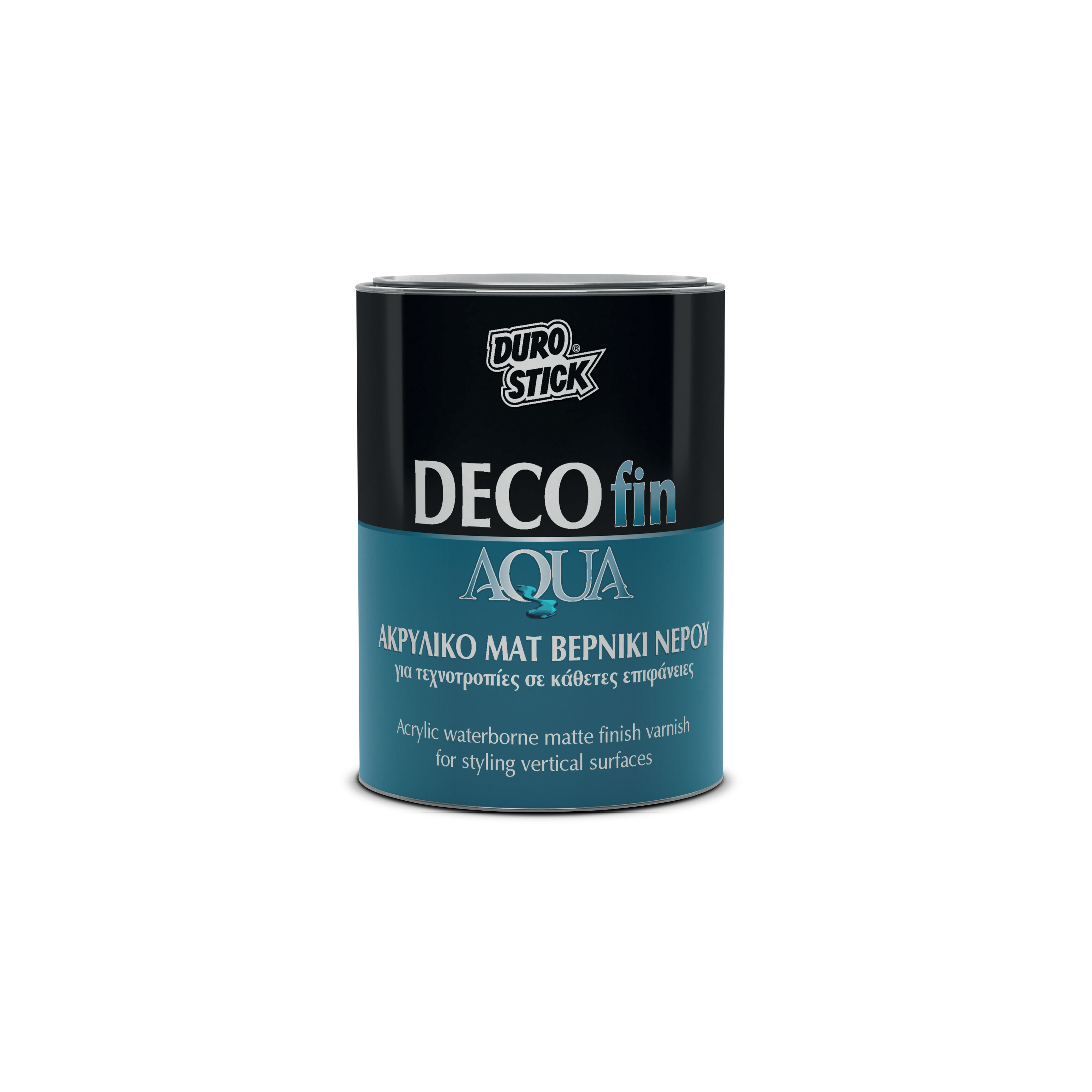 DUROSTICK DECOFIN AQUA 750ml ΑΚΡΥΛΙΚΟ ΜΑΤ ΒΕΡΝΙΚΙ ΓΙΑ ΤΕΧΝΟΤΡΟΠΙΕΣ ΣΕ ΚΑΘΕΤΕΣ ΕΠΙΦΑΝΕΙΕΣ - 