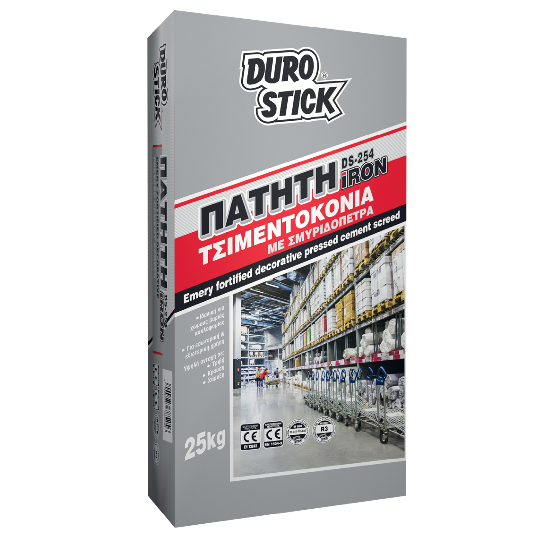 DUROSTICK DS-254 IRON ΛΕΥΚΗ ΠΑΤΗΤΗ ΤΣΙΜΕΝΤΟΚΟΝΙΑ ΜΕ ΣΜΥΡΙΔΟΠΕΤΡΑ 25Kg - 