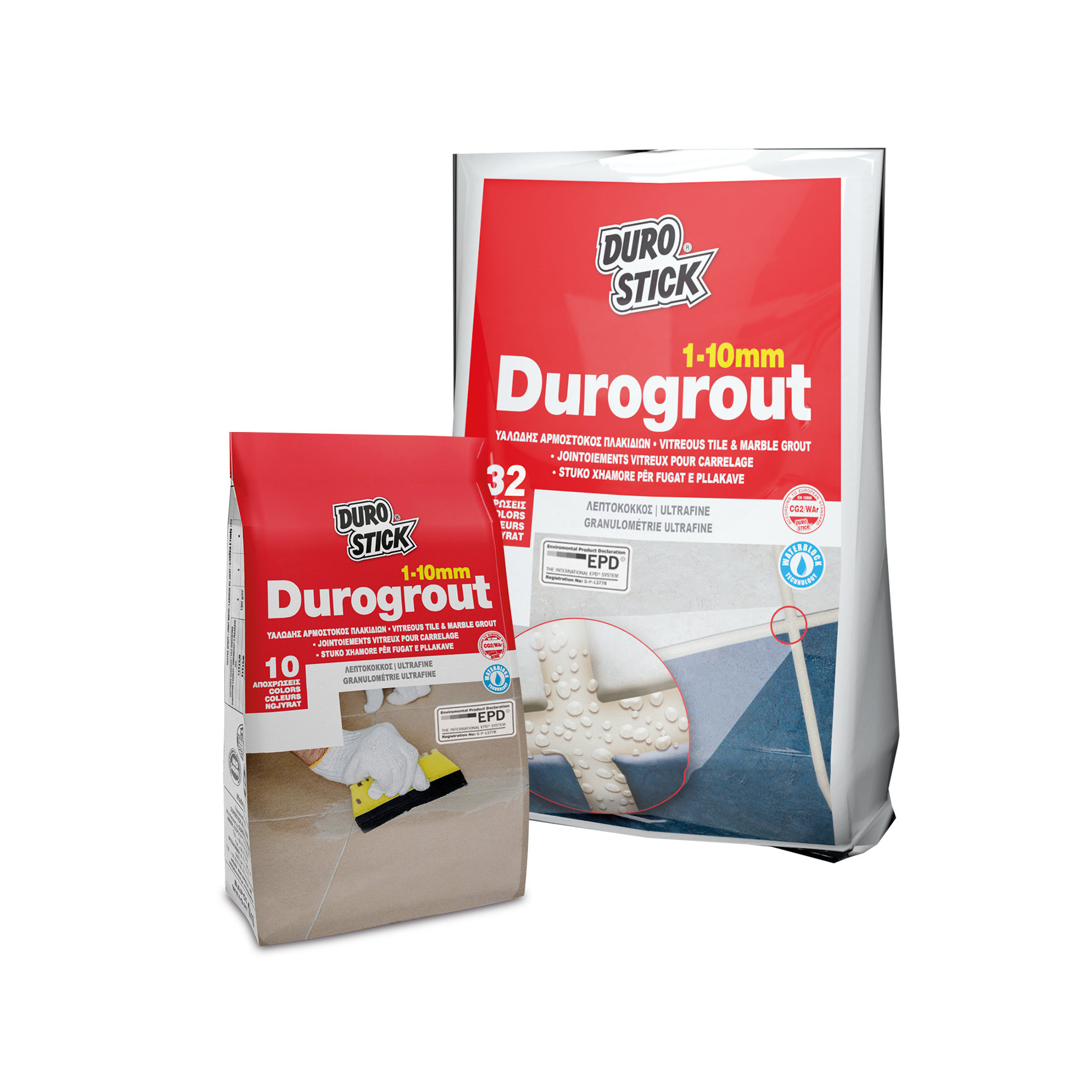 DUROSTICK DUROGROUT ΛΕΥΚΟΣ(301) ΥΑΛΩΔΗΣ ΑΡΜΟΣΤΟΚΟΣ ΠΛΑΚΙΔΙΩΝ ΛΕΠΤΟΚΟΚΚΟΣ 1-10mm 1kg - 