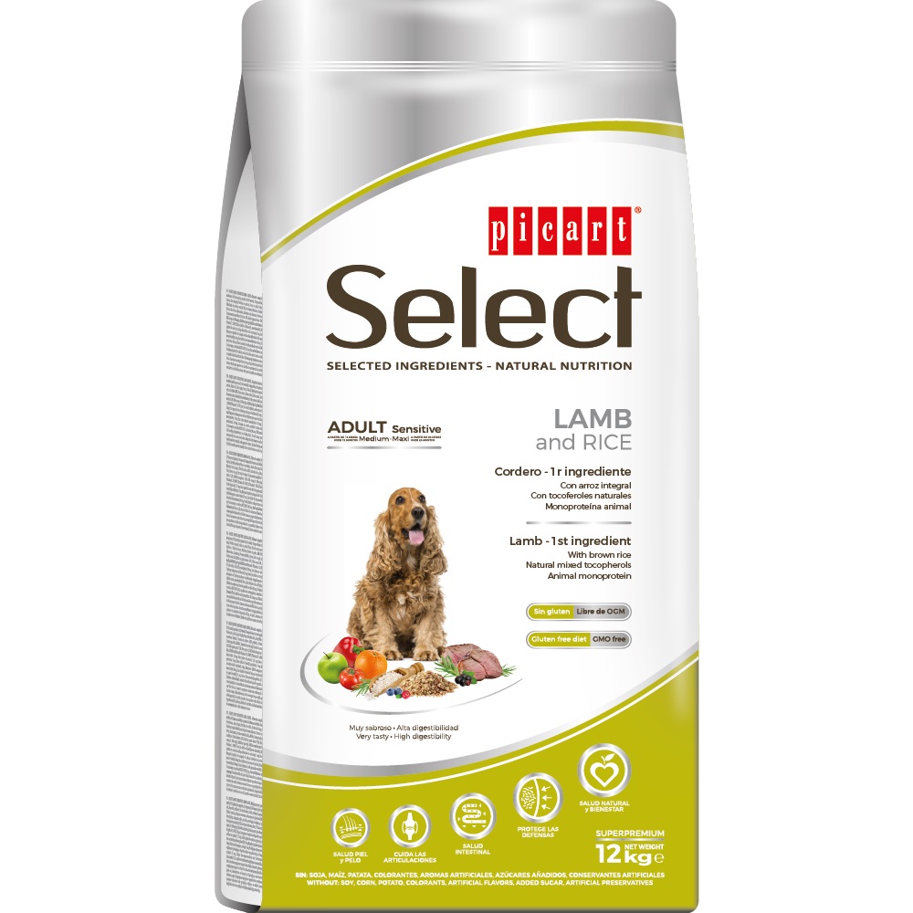 PICART SELECT ADULT LAMB & RICE 12Kg -