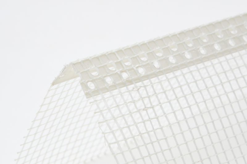 THERMOTEX PVC ΓΩΝΙΟΚΡΑΝΟ ΜΕ ΥΑΛΟΠΛΕΓΜΑ 10x10cm 20x20mm 150gr 2.5Μ - 