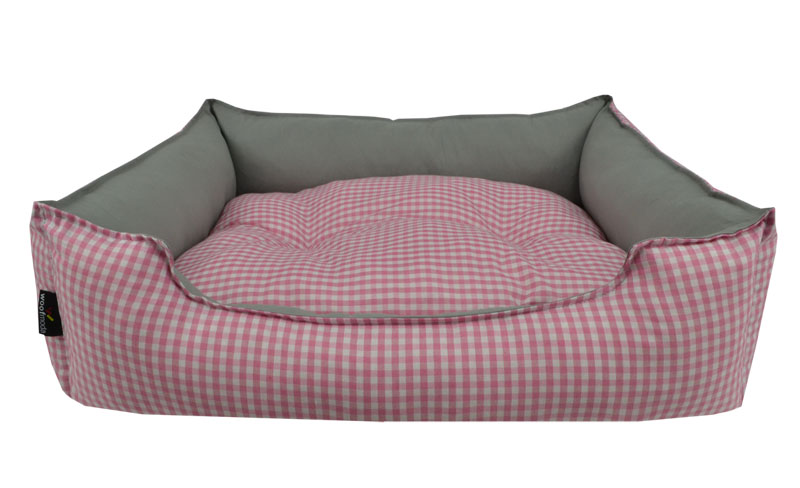 WOOFMODA ΚΑΝΑΠΕΣ ΚΡΕΒΑΤΙ ΣΚΥΛΟΥ-ΓΑΤΑΣ M912-1002 ΕΜΠΡΙΜΕ ZEFIR ΚΑΡΟ ΡΟΖ Νο2 40 Χ 45 Χ Υ 20 CM -