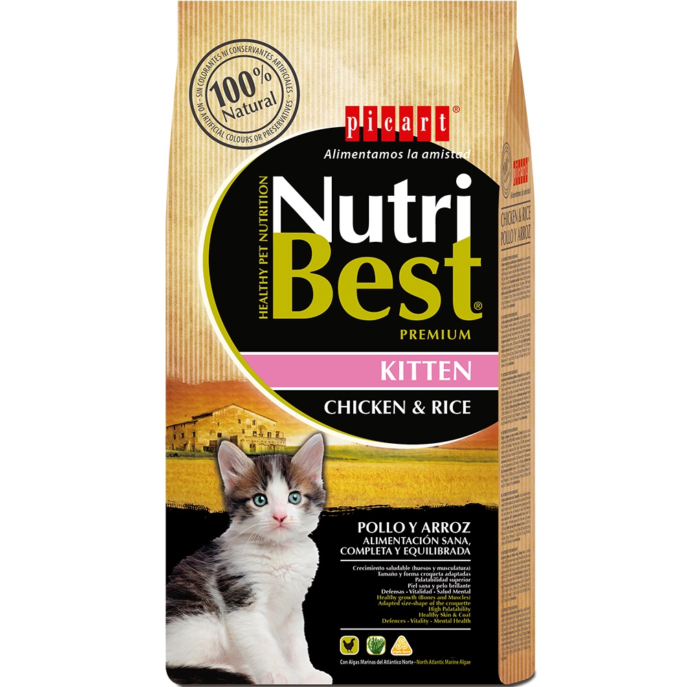 PICART NUTRIBEST CAT KITTEN CHICKEN & RICE 8KG - 
