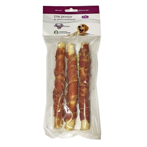 PET CAMELOT ΣΤΙΚ ΣΚΥΛΟΥ ΜΕ ΦΙΛΕΤΟ ΚΟΤΟΠΟΥΛΟ 140GR - 