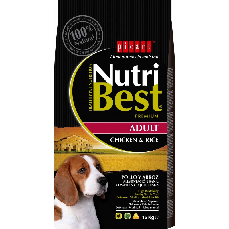 PICART NUTRIBEST ADULT CHICKEN & RICE 15 KG - 2