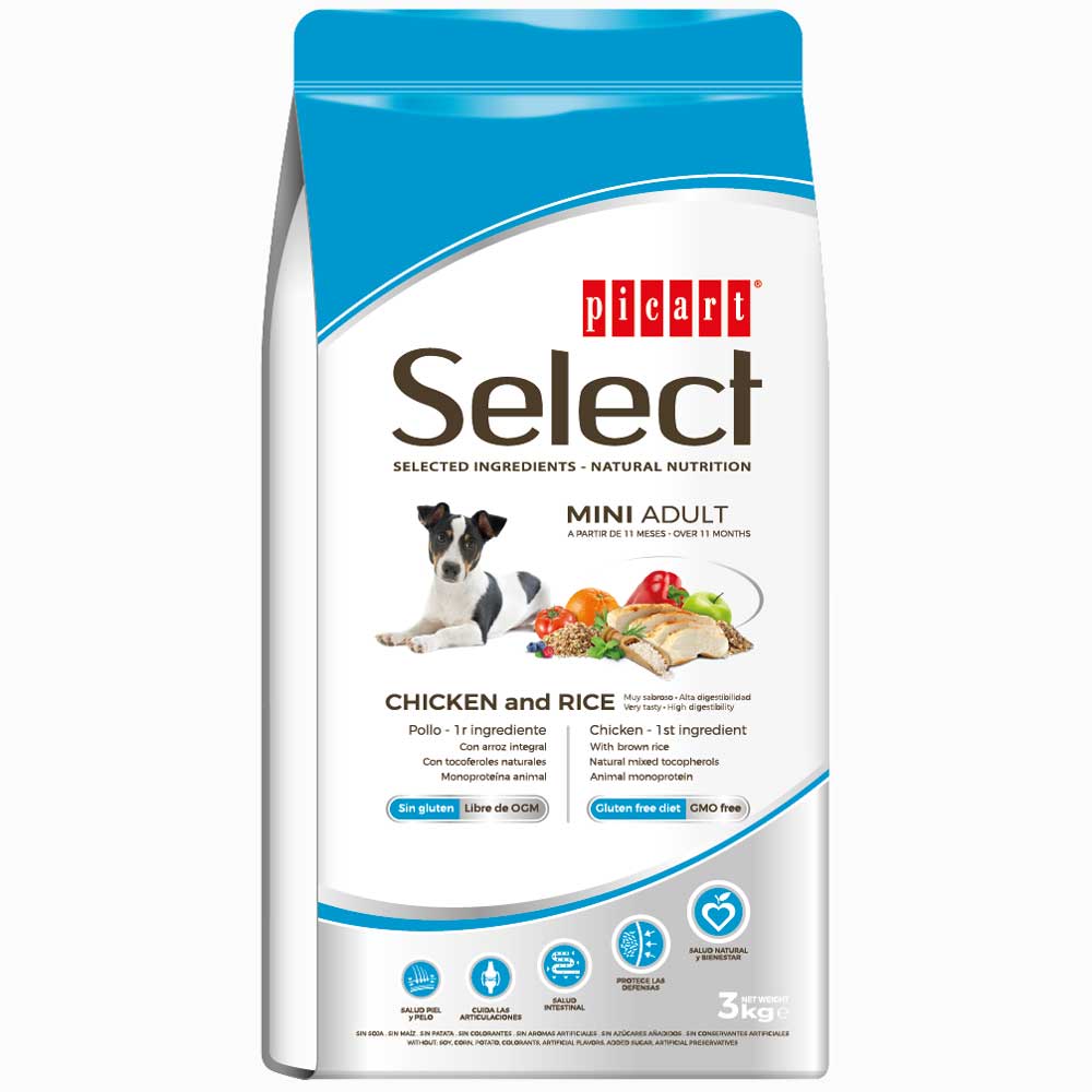 PICART SELECT ADULT MINI CHICKEN & RICE 8KG -