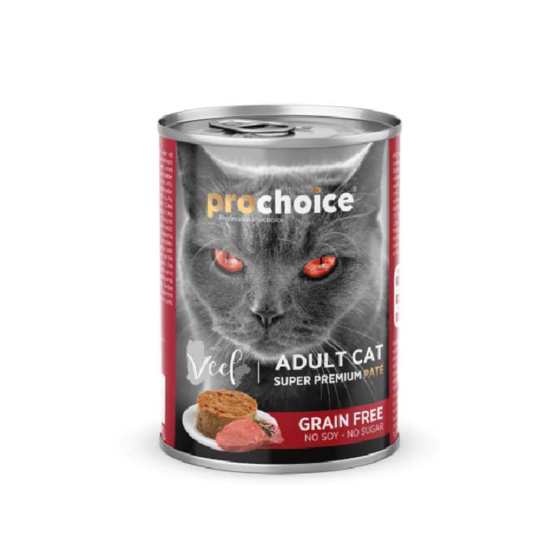 PROCHOICE GRAIN FREE ΥΓΡΗ ΤΡΟΦΗ ΓΑΤΑΣ PATE VEAL 400gr - 