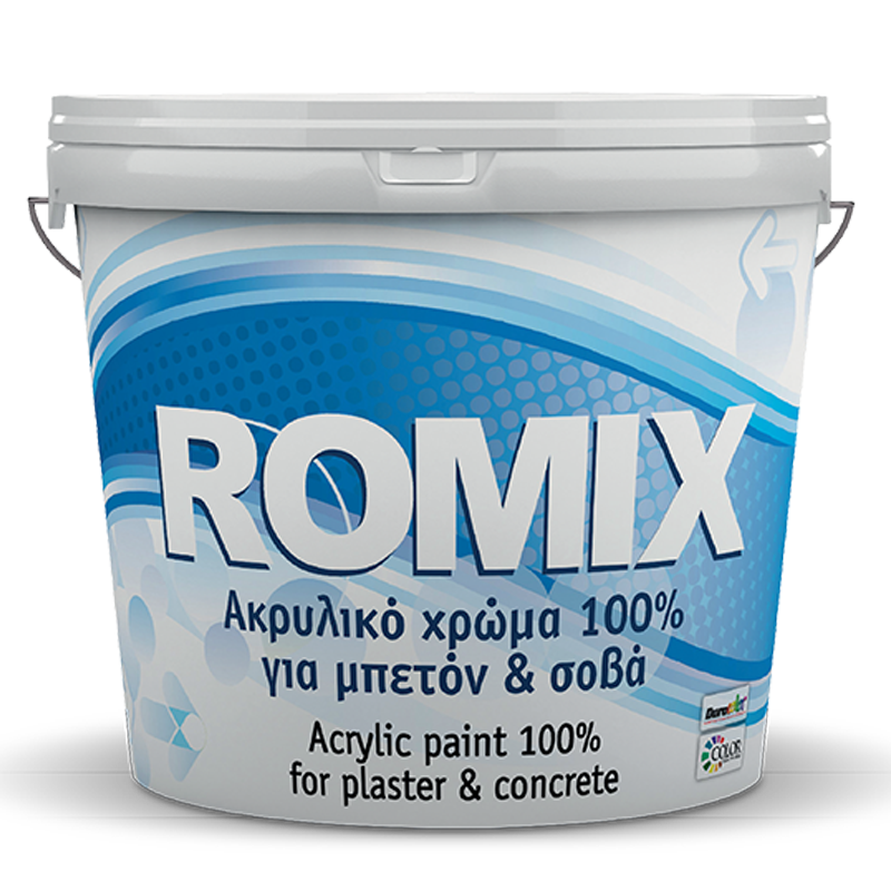 DUROSTICK ROMIX ΧΡΩΜΑ ΑΚΡΥΛΙΚΟ ΛΕΥΚΟ ΓΙΑ ΜΠΕΤΟΝ ΚΑΙ ΣΟΒΑ 9lt-15kg - 