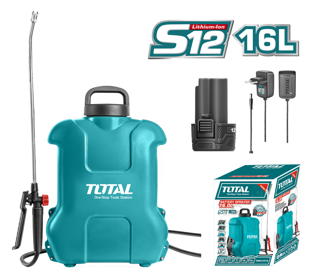 TOTAL ΨΕΚΑΣΤΗΡΑΣ ΜΠΑΤΑΡΙΑΣ ΠΛΑΤΗΣ ΛΙΘΙΟΥ 12V-16lit (TSPLI1212) - 