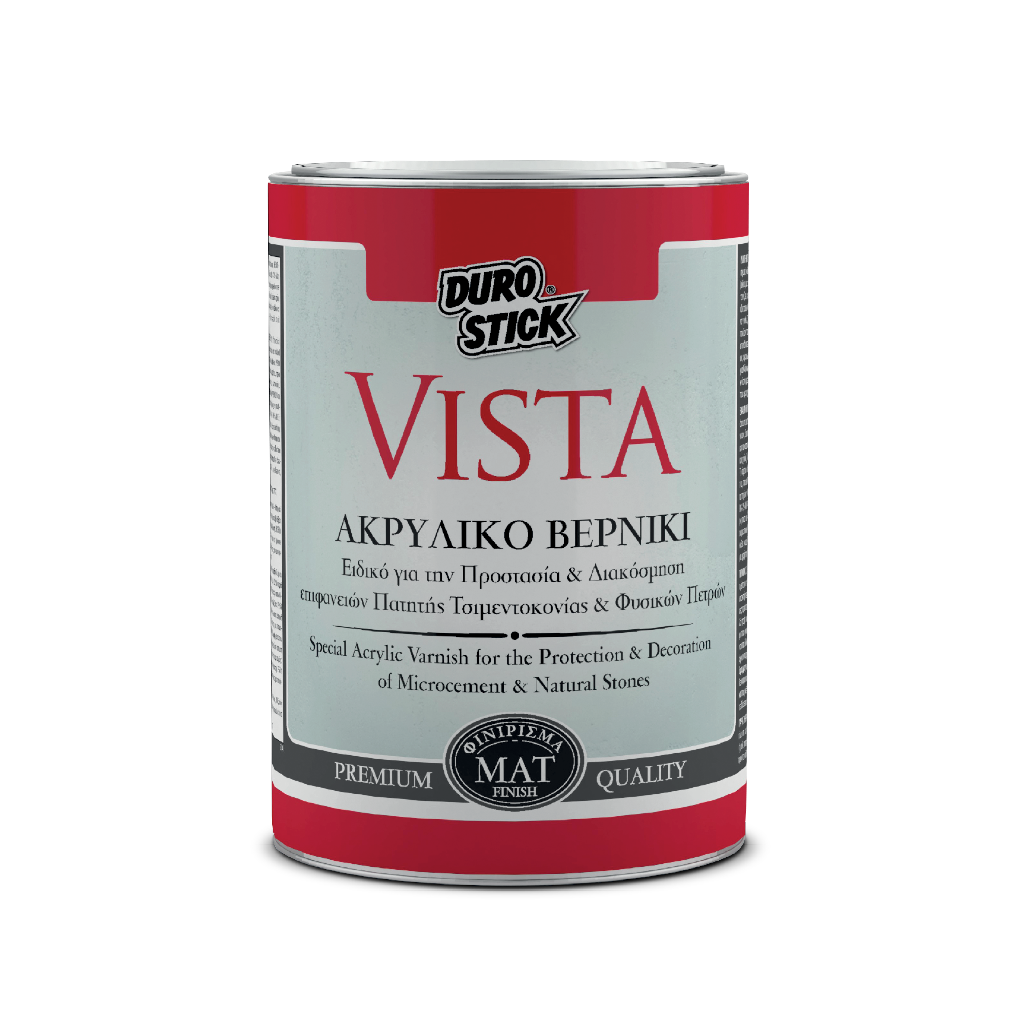 DUROSTICK VISTA 750ml ΑΚΡΥΛΙΚΟ ΜΑΤ ΒΕΡΝΙΚΙ ΔΙΑΛΥΤΟΥ ΓΙΑ ΠΑΤΗΤΗ ΤΣΙΜΕΝΤΟΚΟΝΙΑ & ΦΥΣΙΚΕΣ ΠΕΤΡΕΣ - 