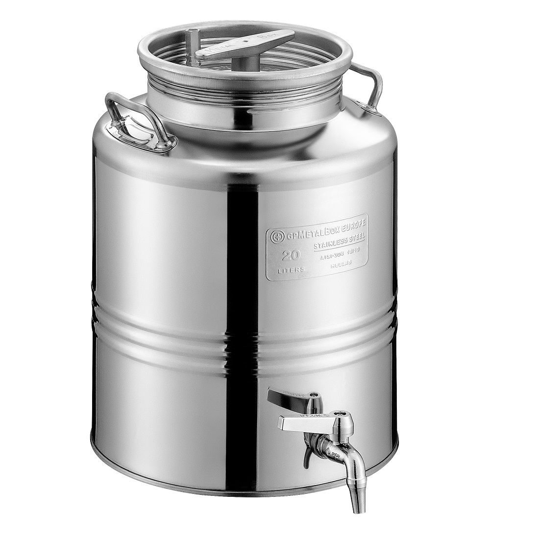 ΔΟΧΕΙΟ ΑΝΟΞΕΙΔΩΤΟ 15 ΛΙΤΡΑ METAL BOX ΒΙΔΩΤΟ ΜΕ ΡΥΘΜΙΣΤΗ ΑΕΡΑ 28SL180-15 - 